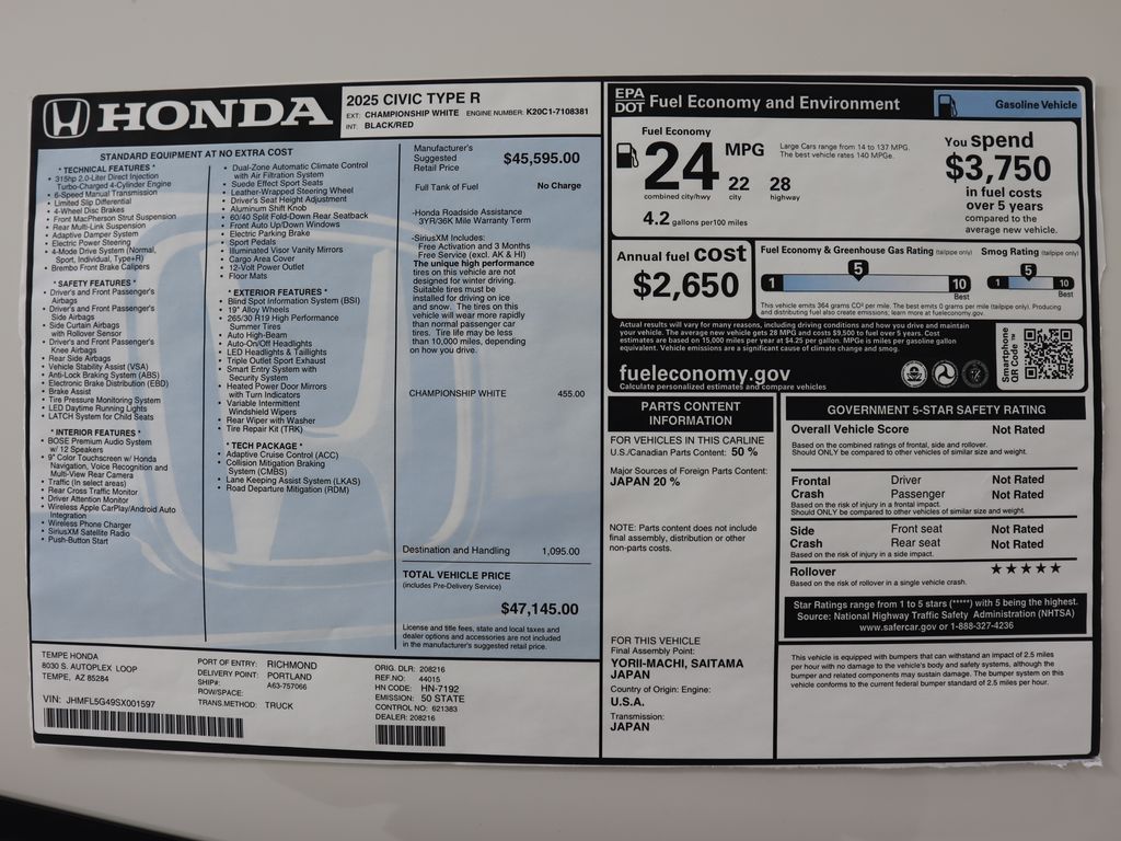 2025 Honda Civic Type R