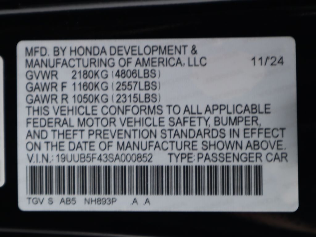 2025 Acura TLX Technology Package With Navigation
